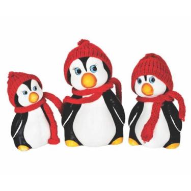 Imagem de Trio De Pinguim Enfeite De Geladeira com touca - Decore Casa - Artesan