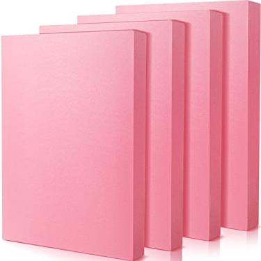 Imagem de Treela 4 peças de espuma isolante rosa retângulos de 5 cm de espessura placa de espuma XPS 30 x 19 cm placa de espuma isolante para melhorias domésticas, parede, teto, modelagem faça você mesmo
