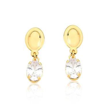 Imagem de Brincos Crystal Revestido em Ouro - VL ACCESSOIRES