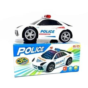 Imagem de Brinquedo Infantil Carrinho De Polícia Com Luzes 3d Som Luz e muito di