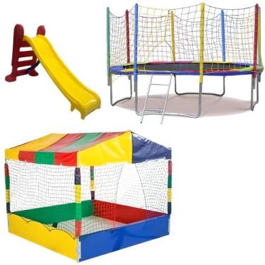 Imagem de Kit Completo de Diversão  Cama Elástica 3,05m  Piscina de Bolinhas 1,5