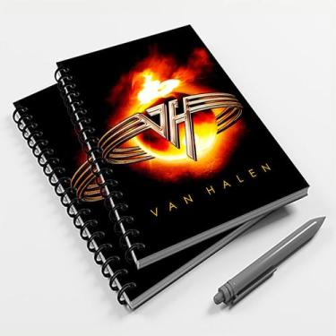 Imagem de Caderno Universitário 200 fls 10 Mat Rock Van Halen - Premium