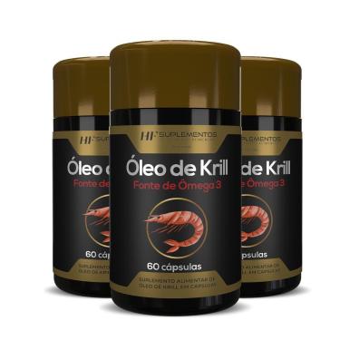 Imagem de 3X OLEO DE KRILL 60CAPS HF SUPLEMENTOS-Unissex