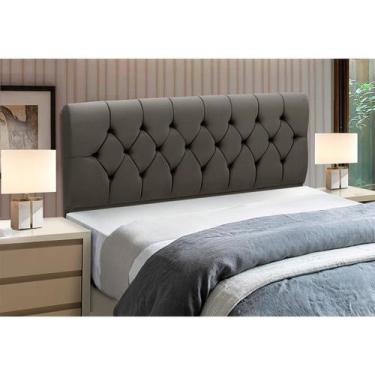 Imagem de Cabeceira Cama Box Estofada Madeira Queen Size Madri - D'Julia, Brida