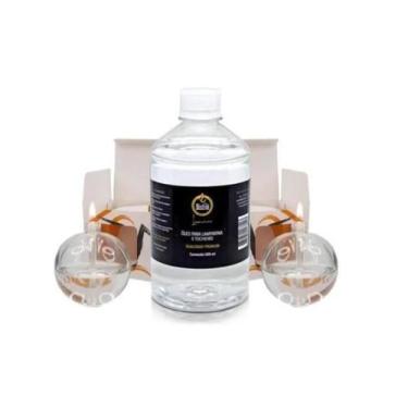 Imagem de Kit 2 Lamparina Bola + 500ml Fluido Puro - Velas Bistrot