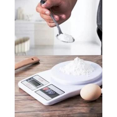 Imagem de Balança de cozinha digital Electronic SF-400 pesa até 10kg branco - Nv