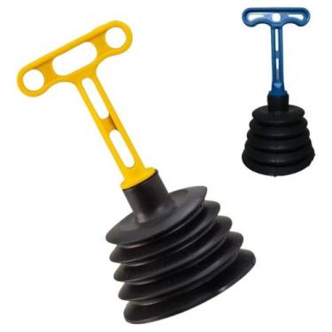 Imagem de Kit 2 Desentupidor Sanfona Pressão P/ Pia Tanque Vaso Sanitário Privad