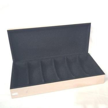 Imagem de porta oculos 6 divisorias mdf flocadas, Preto