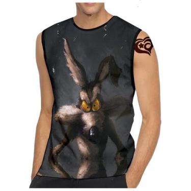 Imagem de Camiseta Regata Looney Tunes MASCULINA Coyote Desenho Blusa - Alemark,