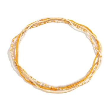 Imagem de Blue Drop Corrente de cintura sexy com contas de arroz para verão praia colorida em camadas para o corpo do biquíni corrente de barriga boêmia joias corporais presentes para mulheres, One Size,