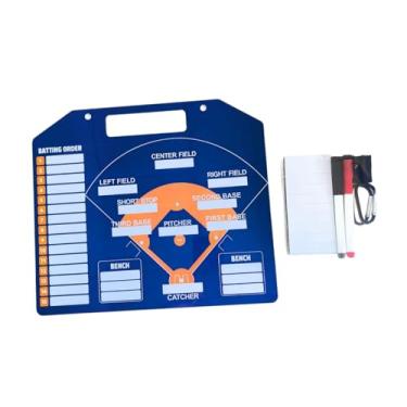 Imagem de YIJU Placa de treinamento de basquete placa de formação de beisebol orientação treinamento seco apagar prancheta com canetas treinadores de basquete, placa