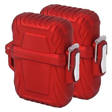 Imagem de Estojo de Isqueiro à Prova d'água Com 2 Pacotes – Carcaça de Isqueiro Durável, Portátil e à Prova de – Ideal para Atividades Ao Ar Livre, Camping, Caminhadas e Kits de