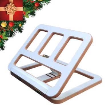 Imagem de Cetina Suporte para Leitura, Notebook, Livros, Tablet, Concurseiros - Branco e Preto - MDF - Mesa Inclinada