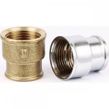 Imagem de Luva Latao Metais Rei Reducao 3/4X1/2'' Cromada 10156 - METAIS REIS, L