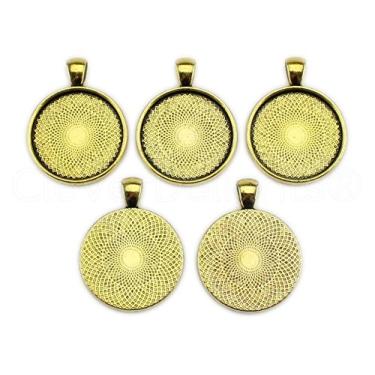 Imagem de CleverDelights Bandejas pendentes redondas de 25 mm - cor dourada antiga - pacote com 50 - pingente em branco de 25 mm, 1 Inch, Zinco, Sem Pedra Preciosa