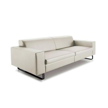 Imagem de Sofá 3 Lugares Otto Revestimento Sintético Gelo 240 cm