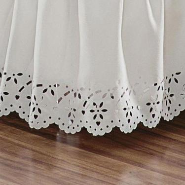 Imagem de Saia Babado Cama Casal King Branca - ZILU ENXOVAIS