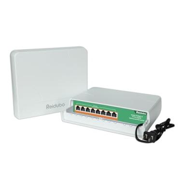 Imagem de Reidubo Switch Gigabit Poe De 8 Portas À Prova D'Água, 1000 Mbps, 8 Portas Poe+, 120 W, Ieee802.3Af/At Power Over Ethernet, Switch De Rede Externa Não Gerenciado, Plug & Play