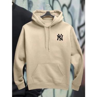 Imagem de Moletom Canguru New York Unissex Com Capuz E Bolso Moderno Confortável