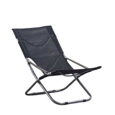 Imagem de XINCHANG Cadeira dobrável ajustável com tecido de alta densidade - perfeita para casa, escritório e relaxamento ao ar livre (malha preta)