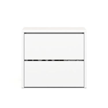 Imagem de Sapateira Caixa Multiuso Sapatos Quarto Banco Sentar Calçadeira para Hall de Entrada Retrô Decoração Mel Branco