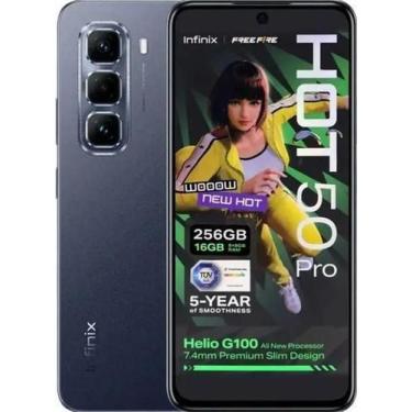 Imagem de Smartphone Infinix HOT 50 Pro NFC Dual SIM de 256GB 16GB RAM Sleek Bla