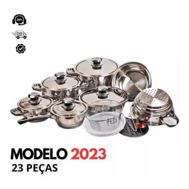 Imagem de Jogo De Panelas Inox De 19 +1 Peças Songhe Tools - Dusseldorf/Genebra