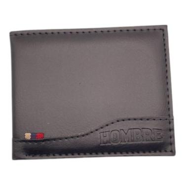 Imagem de Carteira Masculina Slim material sintético Minimalista RFID 3 Cartões 