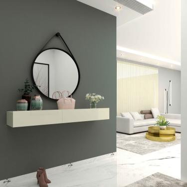 Imagem de Aparador Suspenso Nicho Sala 2 Gavetas 157 Nobre Off White - Rede Móveis