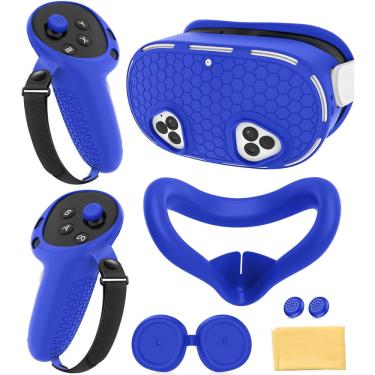 Imagem de Conjunto de capa de silicone vr Meta Quest 3S ms. Cleo Blue