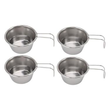 Imagem de Caminhadas Sopa Prato Food Bowl, Aço Inoxidável Caminhadas Sopa Prato Bowl Compact Lightweight Multifuncional Arroz Wine Cup Round Rice Bowl for Outdoors