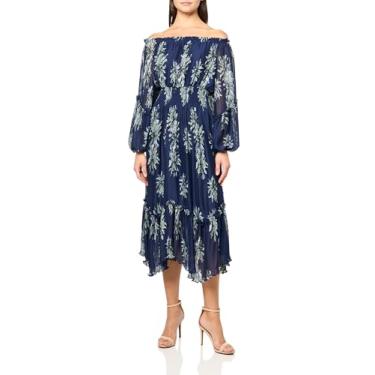 Imagem de Ramy Brook Vestido feminino Alyce, Floral azul-marinho, M