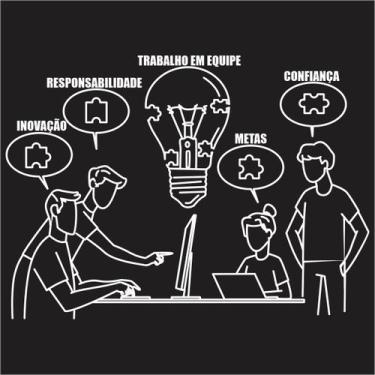 Imagem de Adesivo De Parede Decorativo Frase Mensagem Motivacional Trabalho em E