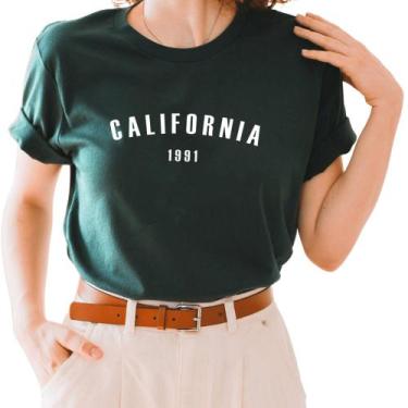 Imagem de Camiseta Feminina California 1991 Algodão Fio 30.1 - Ineed T-shirt, Ve