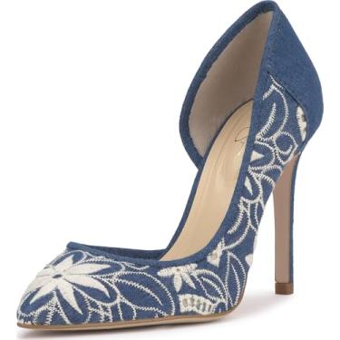 Imagem de Jessica Simpson Sapato feminino Prizma Pump, Jeans azul médio, 40