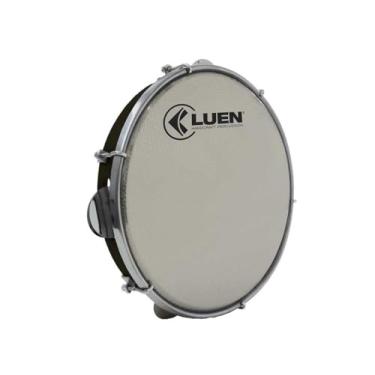 Imagem de Pandeiro 10" Abs Preto 6 Afin Plat Inx Ferragem Cromada Holog Prata