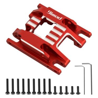 Imagem de 9imod Skid Plate CNC Aliuminum Transmission Mount Gearbox Base for TRX4M 1/18 RC Crawler Car Upgrade Parts (Red)