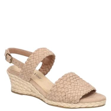 Imagem de Bella Vita Sandália Mariella feminina, Camurça amêndoa, 8 X-Wide