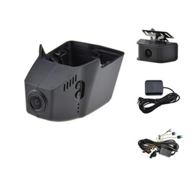 Imagem de A10 Dash Cam Lente Dupla 2K 1080P 4K Carro DVR Registrator Câmera Gravadora Traseira Visão Noturna Compatível Para VW TIGUAN GOLF 8 Teramont(A11G-6113-B,With 64G TF Card)