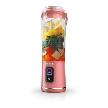 Imagem de Ninja Liquidificador portátil Blast, sem fio, recipiente de 510 g, liquidificador pessoal para shakes e vitaminas, sem BPA, tampa à prova de vazamento e bico para beber, recarregável com USB-C, peças