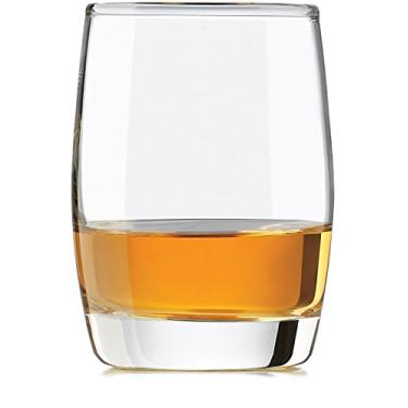 Imagem de Circleware — Copos de vidro para bebidas com base pesada Scotch Whiskey, conjunto com 4, louça de entretenimento para água, suco, cerveja e bar, decoração de jantares, copos de bebidas e presentes, 340 g, pedras de Glen
