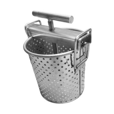 Imagem de IEUDNS Extrator de prensa de mel de barril de prensa manual com manivela fabricando suprimentos 304 aço inoxidável para a cozinha ao ar livre em casa, 15