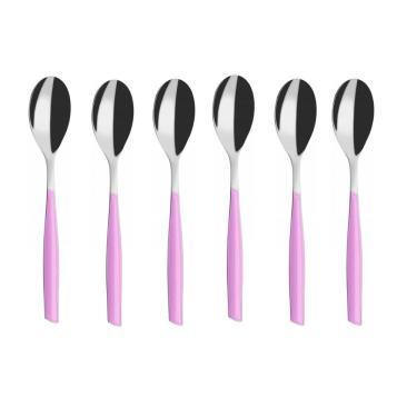 Imagem de Colher Para Café 15cm Inox 6 Peças Lilás Glamour Bugatti