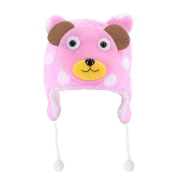 Imagem de Touca Gorro Infantil Rosa Urso Tamanho único