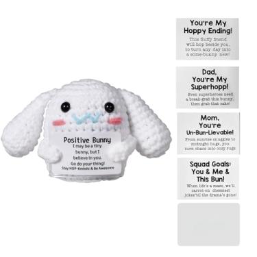 Imagem de RovyFota Cute Mini Positive Rabbit Crochet – Gifts for Women Mother’s Day, Appreciation Gift for Best Friend, Teacher, Sister, Mom,Birthday, Thank You Gift
