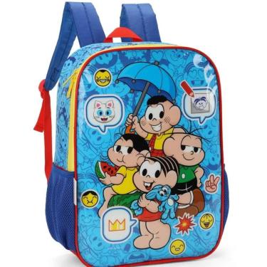 Imagem de Mochila Costas Infantil Escolar Turma Da Monica Luxcel Azul