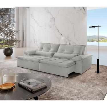 Imagem de Sofá Parma Linho 02 Módulos De 90cm B25cm Meu Sofá Online A230 Linho Cinza