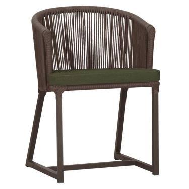 Imagem de Cadeira De Jantar Noronha Alumínio Marrom E13 Trama Original Marrom