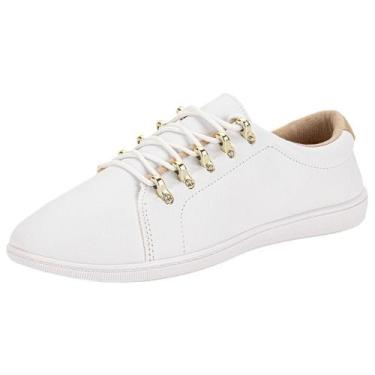 Imagem de Tênis feminino casual moleca 5605467, Branco, 38