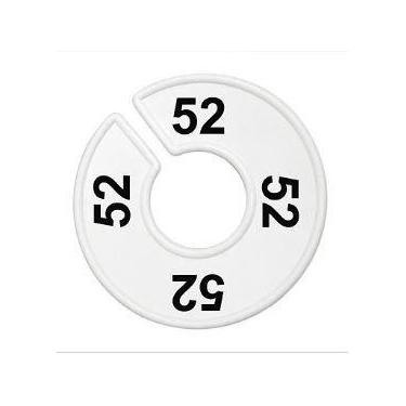 Imagem de Separador Para Araras Branco Com Impressão Numérica  Tamanho 52 - Cent